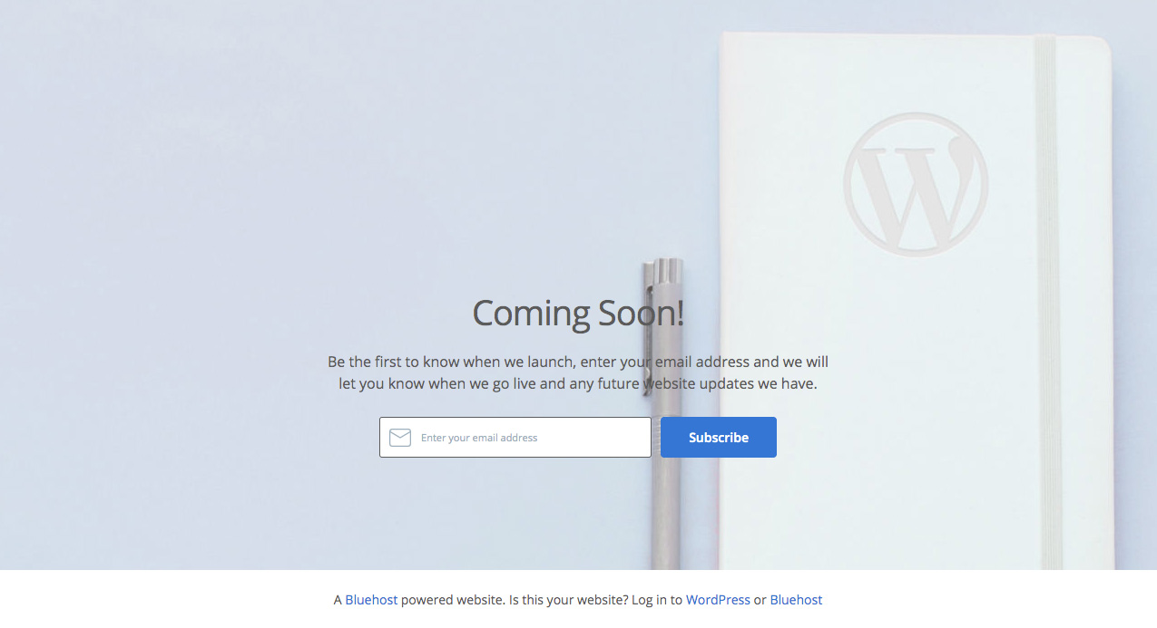 Bluehost blog coming soon